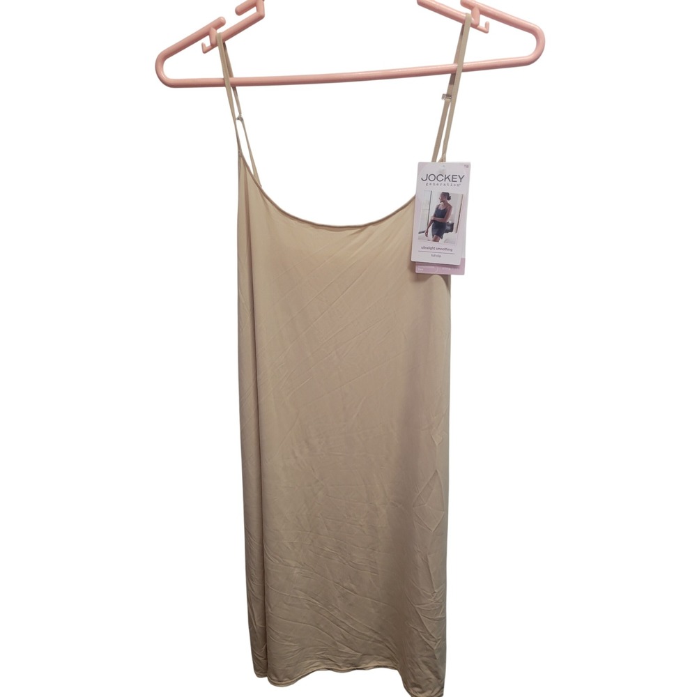 Jockey Generation Ultralight Smoothing‎ Full Slip Dress Beige Adjustable Strap